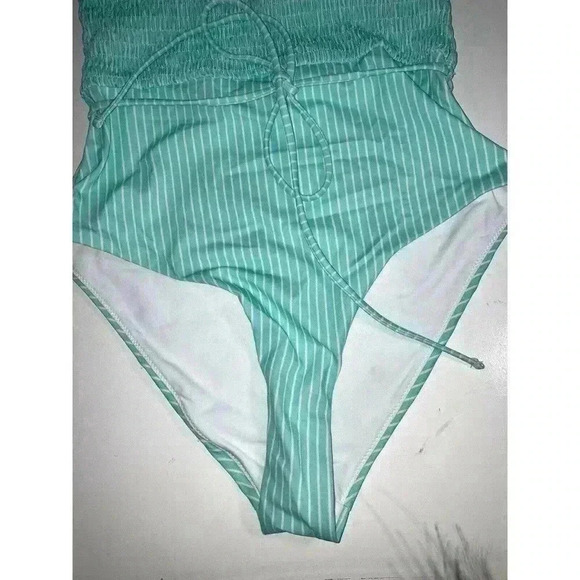 Chelsea28 Smocked One Piece Swimsuit Color Teal Size S - Picture 5 of 12